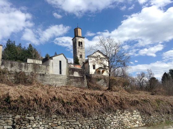 The Parish Church of Sant'Antonio in the village of Vacciago (March 2013)